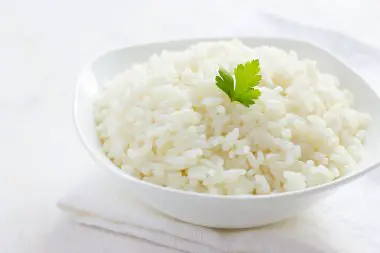 a cup of white rice