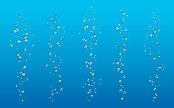 3d bubble streams in water